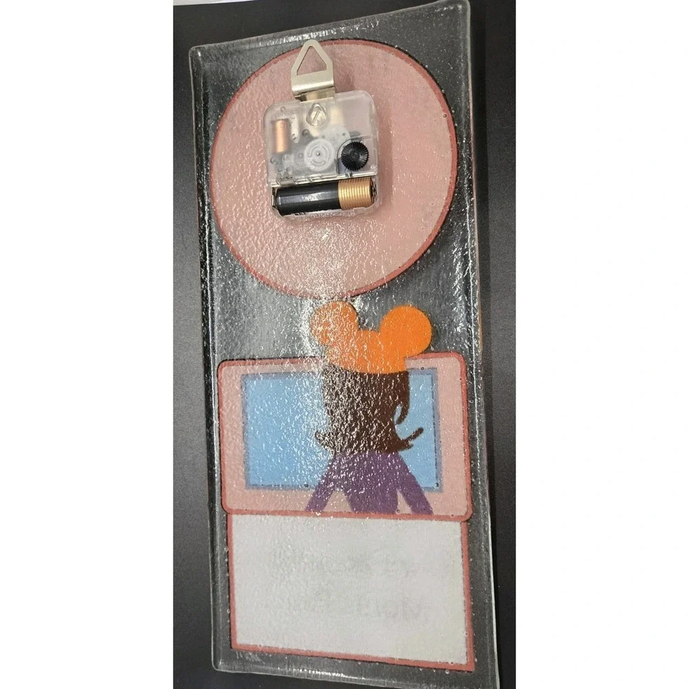 Disney Moms Panel‎ Signed Fused Glass Clock 2011 - Disney Rare Award - Disneyana
